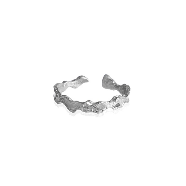 Distressed Silver Open Ring wholesale jewelry image 1