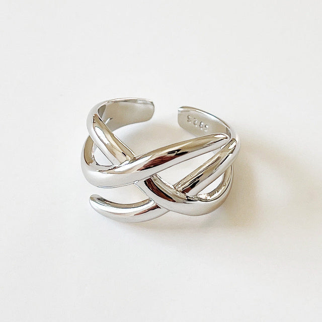 925 Sterling Silver Heart Inlay Ring for Women