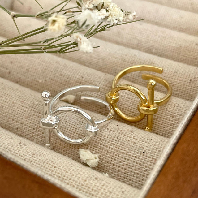 925 Sterling Silver Geometric Round Knot Ring for Women