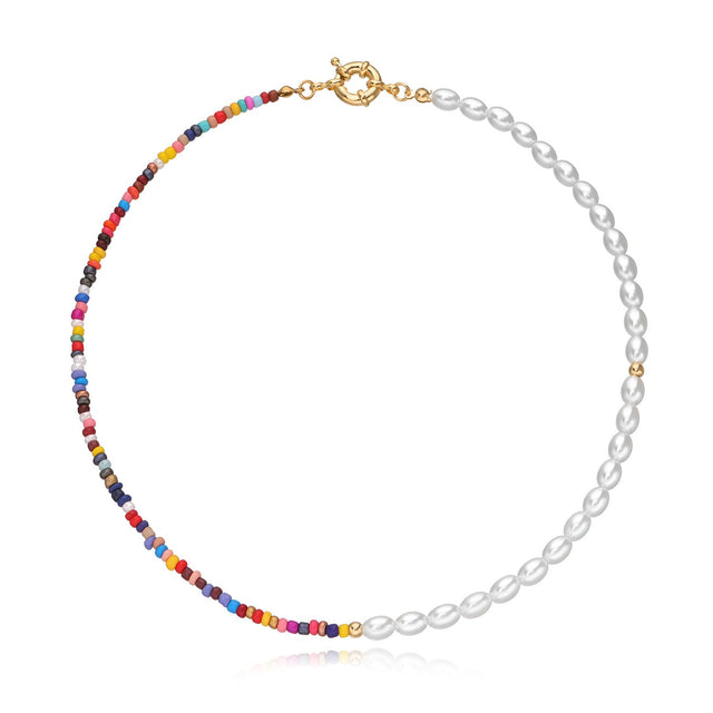 Bohemian Style Geometric Alloy Cross Chain Necklace for Women