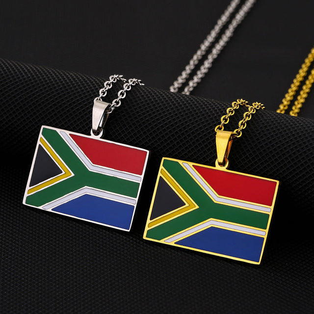 Casual Geometric Stainless Steel Pendant Necklace with Enamel Finish for Men and Women, Flat Cross Chain Style