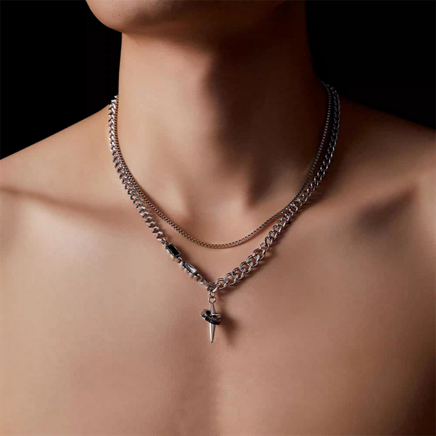 Layered Star Pendant Necklace wholesale jewelry image 1