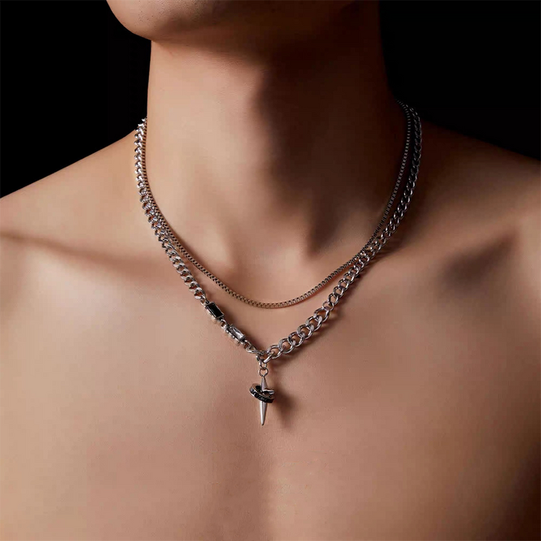 Layered Star Pendant Necklace wholesale jewelry image 1