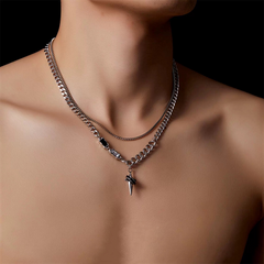 Layered Star Pendant Necklace wholesale jewelry image 2