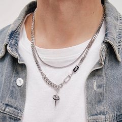 Layered Star Pendant Necklace wholesale jewelry image 3