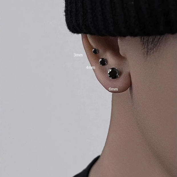 Black Stud Earrings — Style 6442 wholesale jewelry image 1