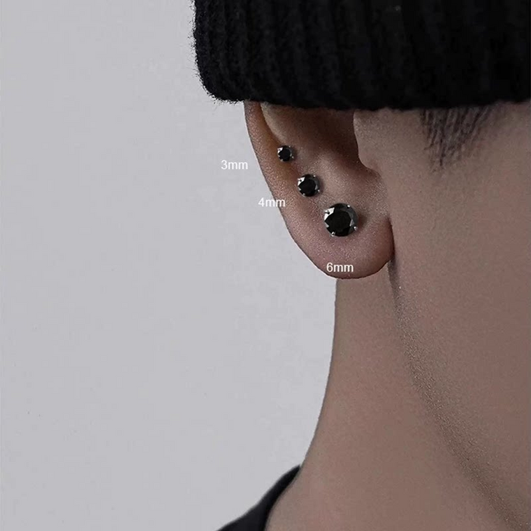 Black Stud Earrings — Style 6442 wholesale jewelry image 1
