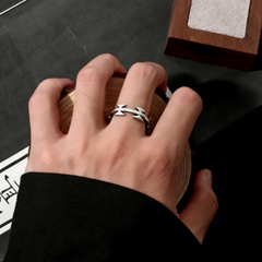Black Punk Arrow Band Ring wholesale jewelry image 1