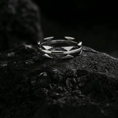 Black Punk Arrow Band Ring wholesale jewelry image 3