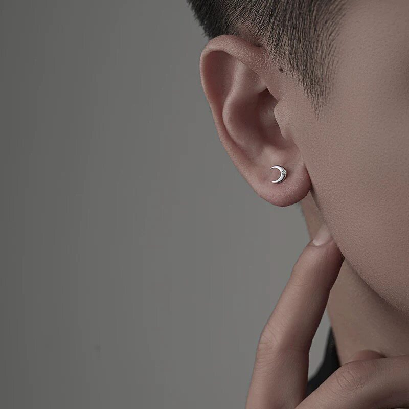 Minimal Moon Stud Earrings — Style 4464 wholesale jewelry image 1