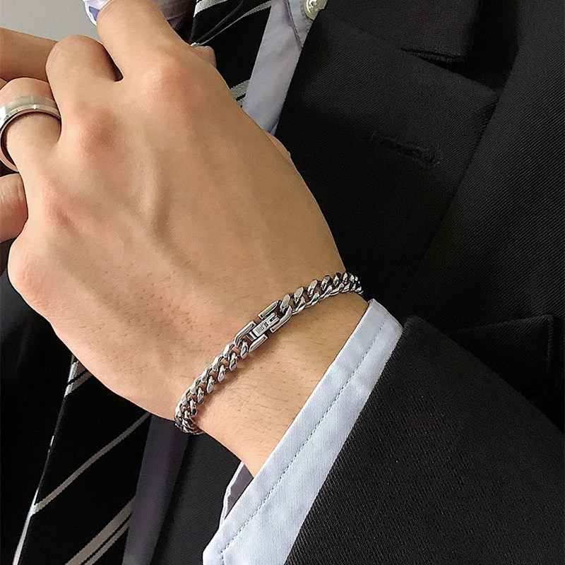 Minimal Cuban Bracelet — Style 5296 wholesale jewelry image 1