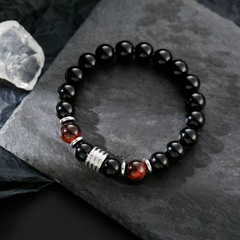 Black Vintage Obsidian Beaded Bracelet wholesale jewelry image 5