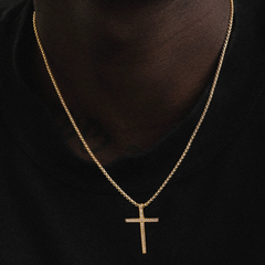 Gold Tone Cross Short Necklace — Style 2023 wholesale jewelry image 2