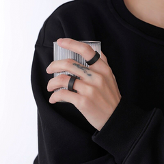 Black Minimal Band Ring wholesale jewelry image 4