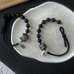 Black Obsidian Beaded Bracelet wholesale jewelry image 1