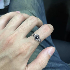 Black Textured Open Ring wholesale jewelry image 4