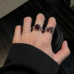 Black Punk Open Ring — Style 8223 wholesale jewelry image 2