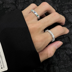 Two-Tone Minimal Zircon Open Ring wholesale jewelry image 2