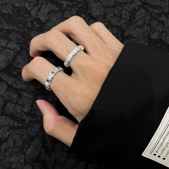 Two-Tone Minimal Zircon Open Ring wholesale jewelry image 3