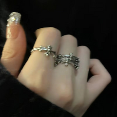 Black Punk Cross Open Ring wholesale jewelry image 1