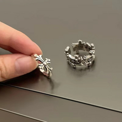 Black Punk Cross Open Ring wholesale jewelry image 4