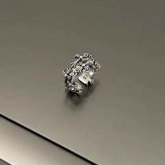 Black Punk Cross Open Ring wholesale jewelry image 5