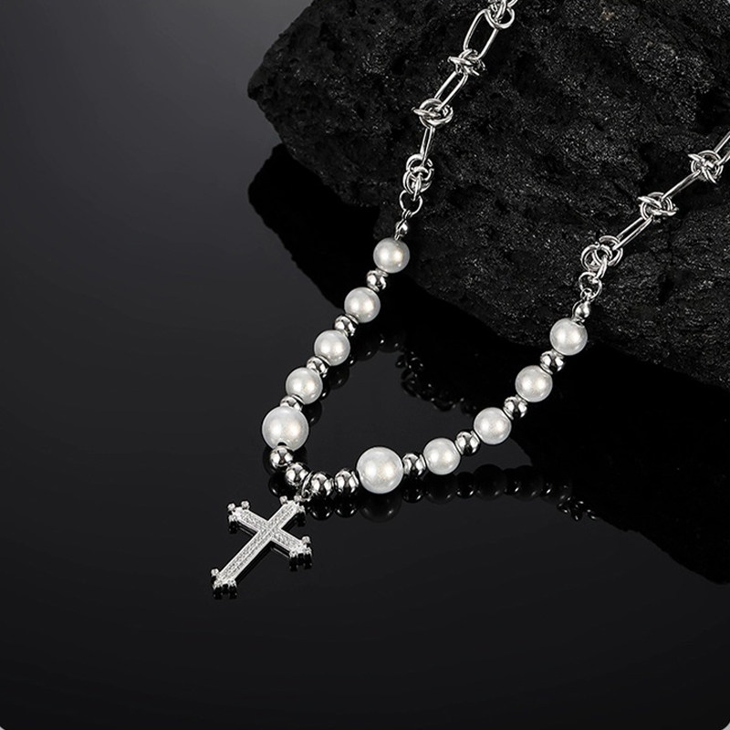 Cross Beaded Necklace wholesale jewelry image 2