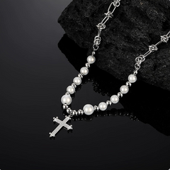 Cross Beaded Necklace wholesale jewelry image 2