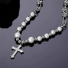 Cross Beaded Necklace wholesale jewelry image 3