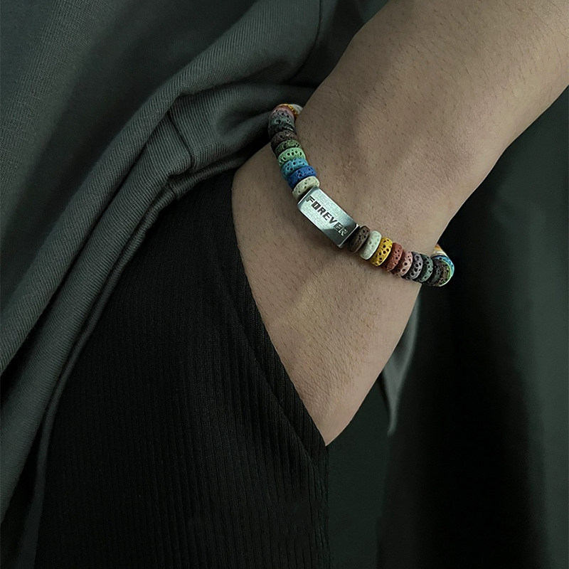 Lava Stone Beaded Bracelet wholesale jewelry image 1