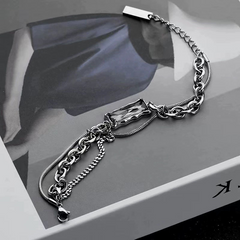 Black Punk Zircon Chain Bracelet wholesale jewelry image 4
