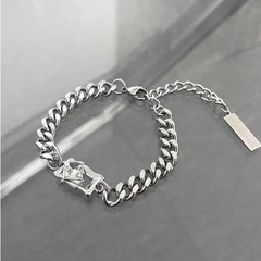 Minimal Zircon Chain Necklace wholesale jewelry image 5