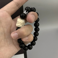 Black Obsidian Beaded Bracelet — Style 5117 wholesale jewelry image 3