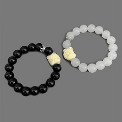 Black Obsidian Beaded Bracelet — Style 5117 wholesale jewelry image 5