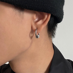 Black Minimal Zircon Clip-On Earrings wholesale jewelry image 2