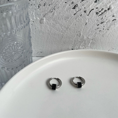 Black Minimal Zircon Clip-On Earrings wholesale jewelry image 5