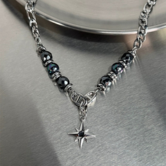 Black Obsidian Beaded Necklace — Style 5193 wholesale jewelry image 1