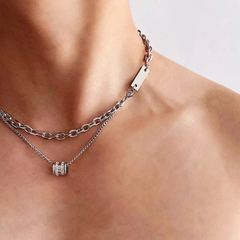 Zircon Layered Necklace wholesale jewelry image 2