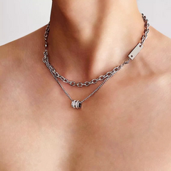 Zircon Layered Necklace wholesale jewelry image 3