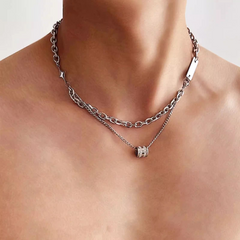 Zircon Layered Necklace wholesale jewelry image 4