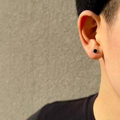 Black Minimal Stud Earrings wholesale jewelry image 1