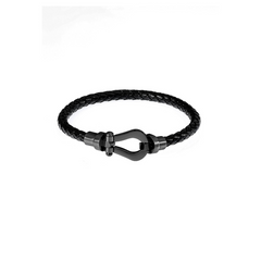 Black Horseshoe Braided Bracelet wholesale jewelry image 5