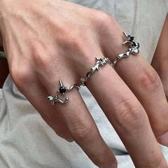 Black Sculptural Open Ring wholesale jewelry image 3