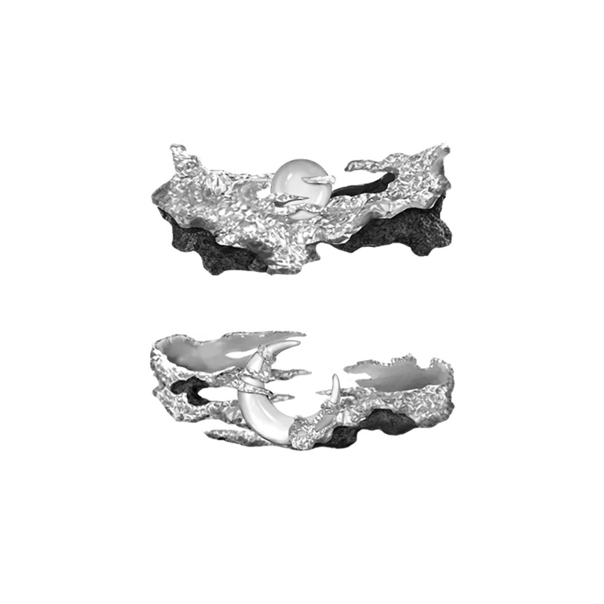 Moon Open Ring wholesale jewelry image 1