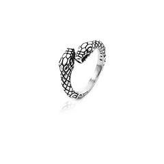 Black Punk Snake Band Ring wholesale jewelry image 5