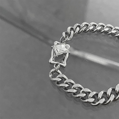 Minimal Zircon Cuban Bracelet wholesale jewelry image 5