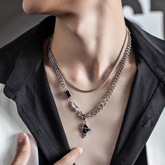 Statement Layered Necklace — Style 8614 wholesale jewelry image 2