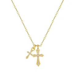 Gold Tone Cross Pendant Necklace wholesale jewelry image 5