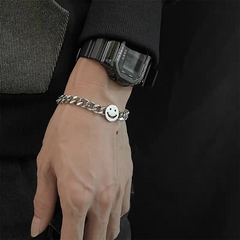 Minimal Smiley Chain Bracelet wholesale jewelry image 1