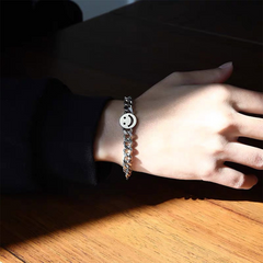Minimal Smiley Chain Bracelet wholesale jewelry image 2